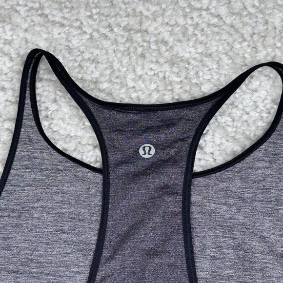 Lululemon Time To Sweat Tank My Race My Pace Heathered Black Gray - Picture 7 of 9